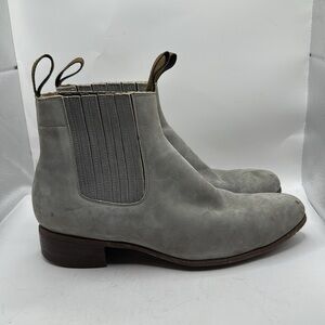 Buzkola? Excelsior Steel? Hard Toe Chukka Chelsea Boot Gray Leather Mens 8 West